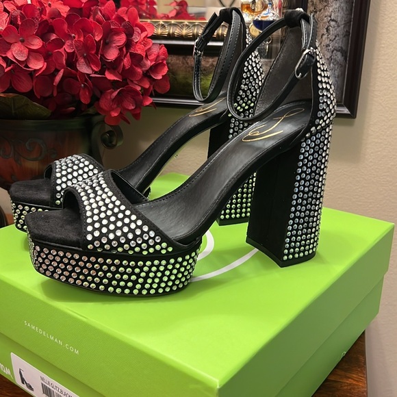 Sam Edelman Nellie Glitz Heels in Blacksue - Picture 14 of 17